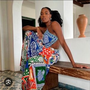 FARM Rio Pitta Colors Off-White Maxi Dress